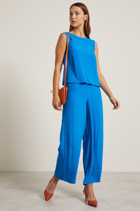 Pantaloni in crépe de chine Fashion Market