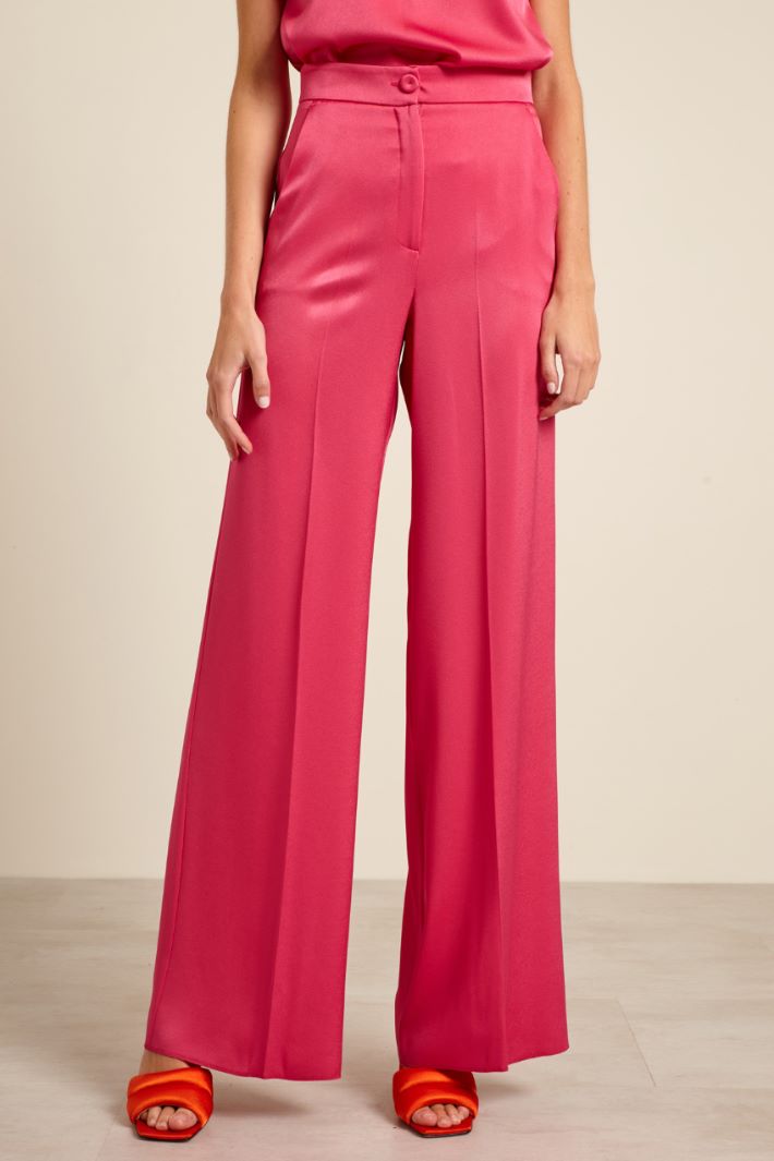 Pantaloni fluidi in raso Fashion Market