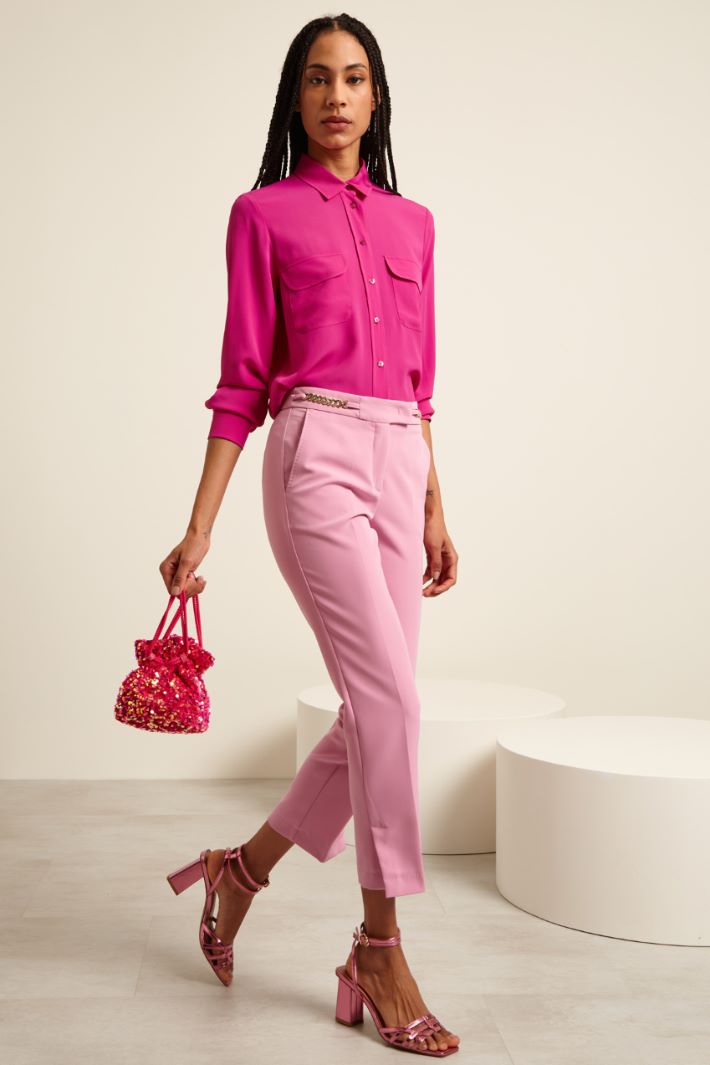 Pantaloni con catene in metallo Fashion Market