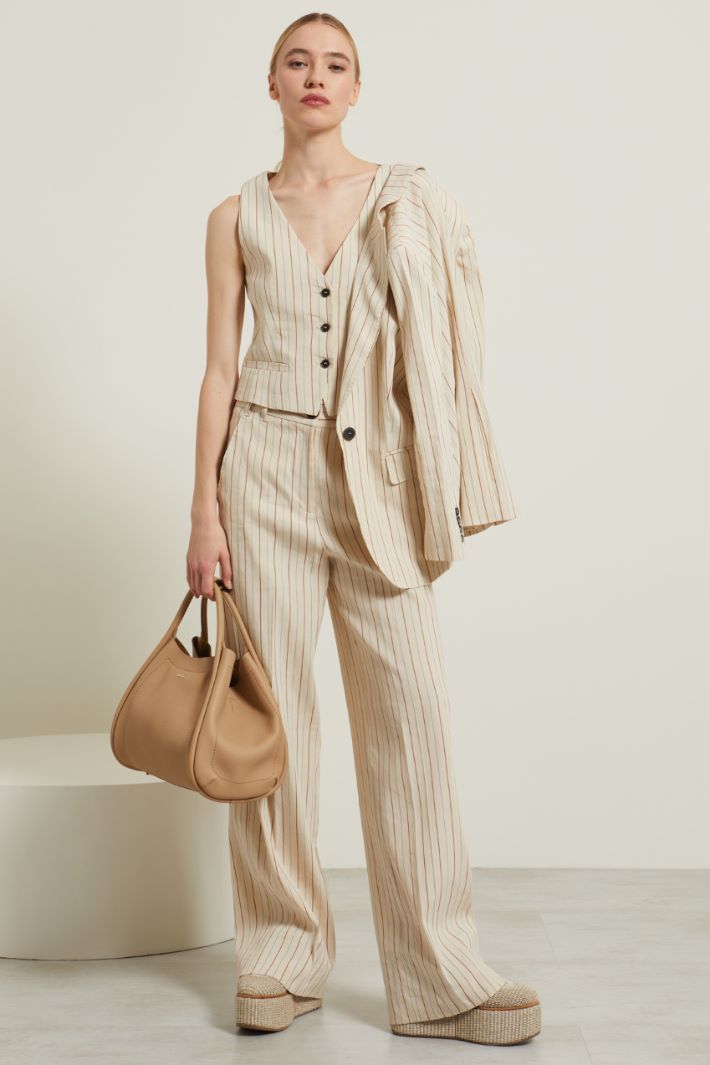 Pantaloni in tela crépe Fashion Market