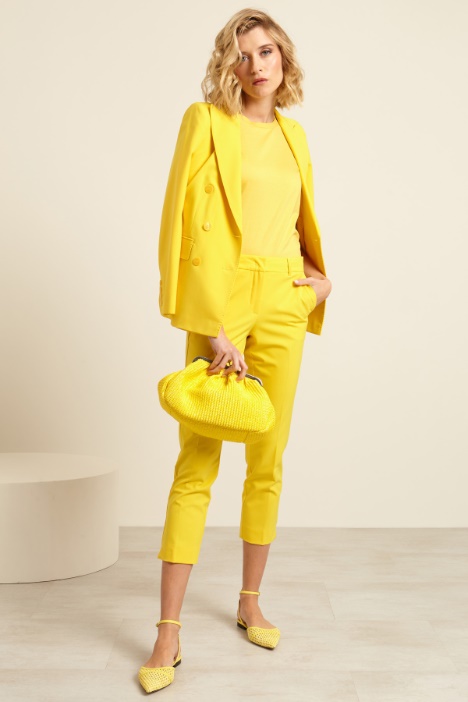 Pantaloni capri in tela Fashion Market