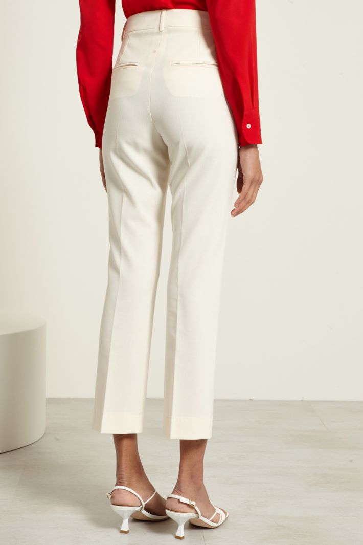 Pantaloni cropped in tela Fashion Market Pantaloni cropped in tela Fashion Market