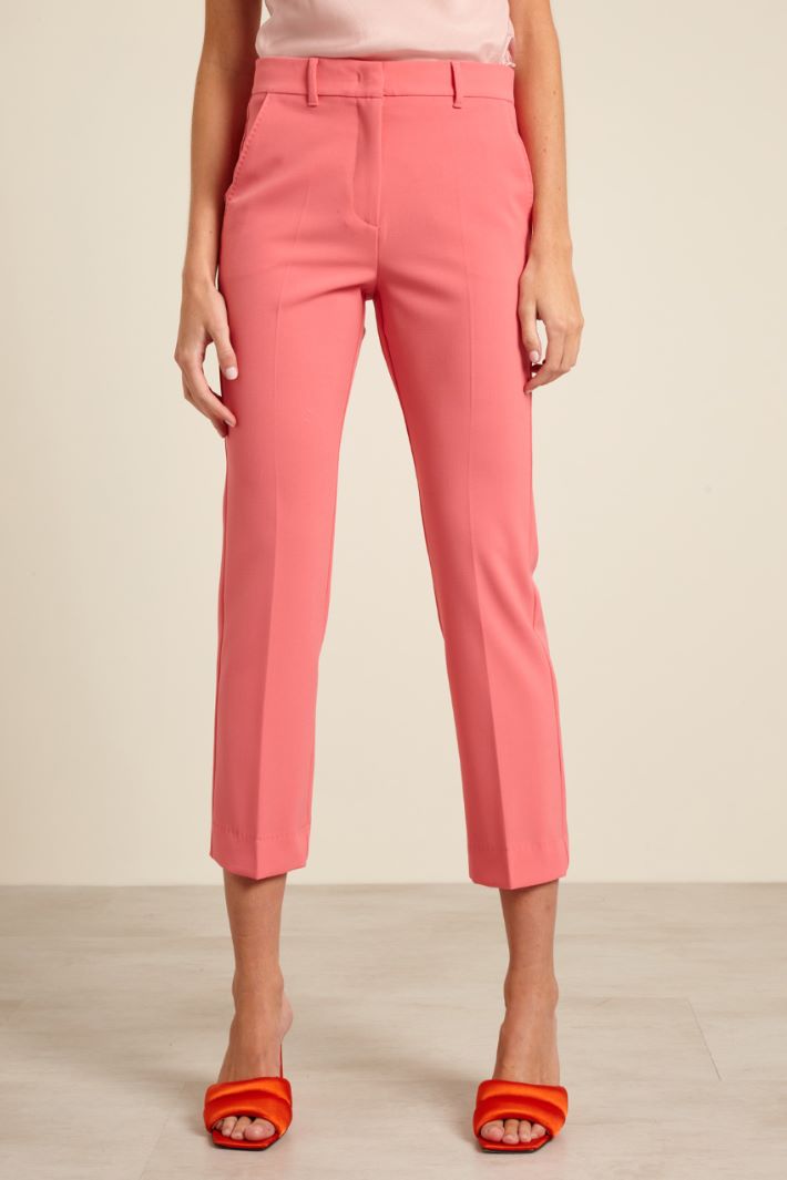 Pantaloni cropped in tela Fashion Market Pantaloni cropped in tela Fashion Market