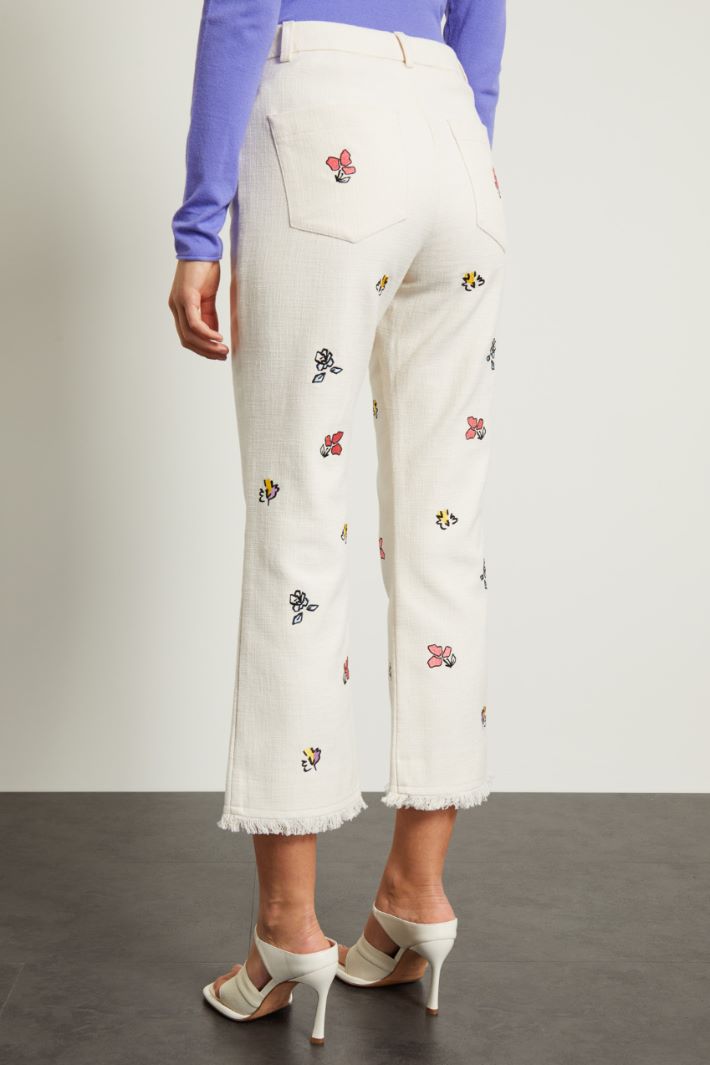 Pantaloni in stuoia ricamati Fashion Market Pantaloni in stuoia ricamati Fashion Market