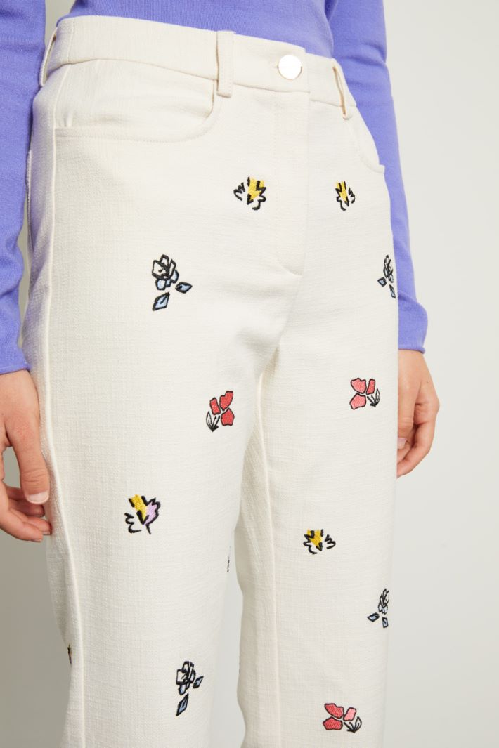 Pantaloni in stuoia ricamati Fashion Market Pantaloni in stuoia ricamati Fashion Market