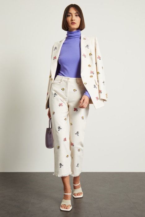 Pantaloni in stuoia ricamati Fashion Market