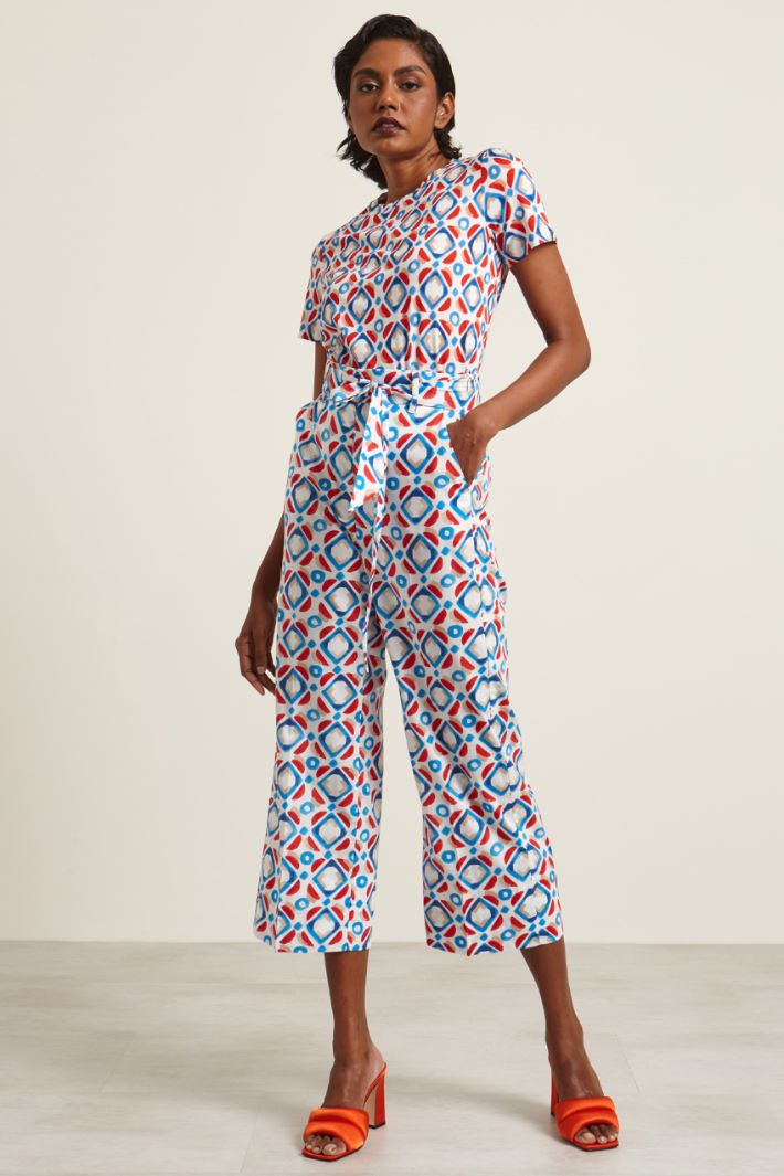 Pantaloni in popeline stampato Fashion Market