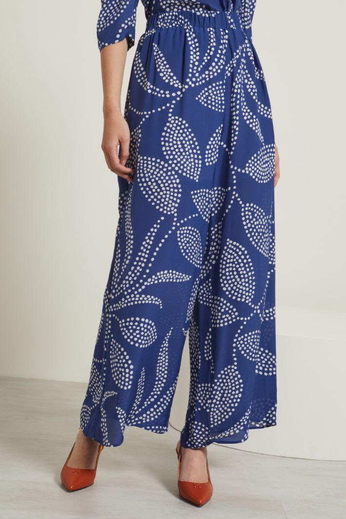 Pantaloni in crépe de chine Fashion Market