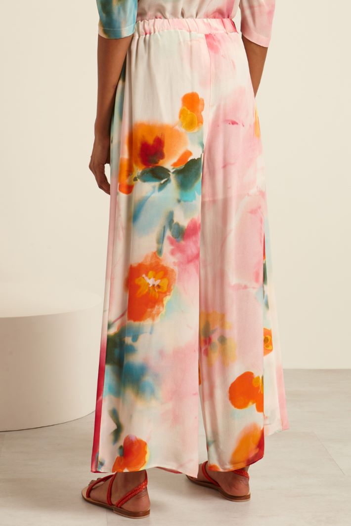 Pantaloni in crépe de chine Fashion Market