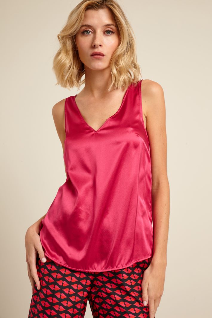 Top in raso di pura seta Fashion Market