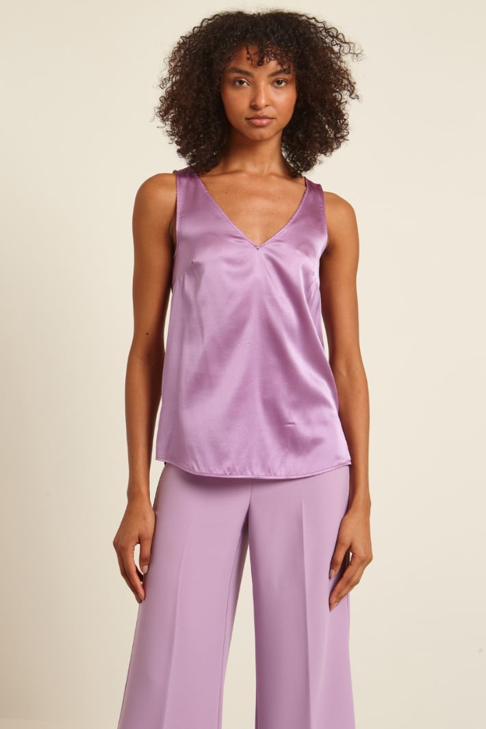 Top in raso di pura seta Fashion Market