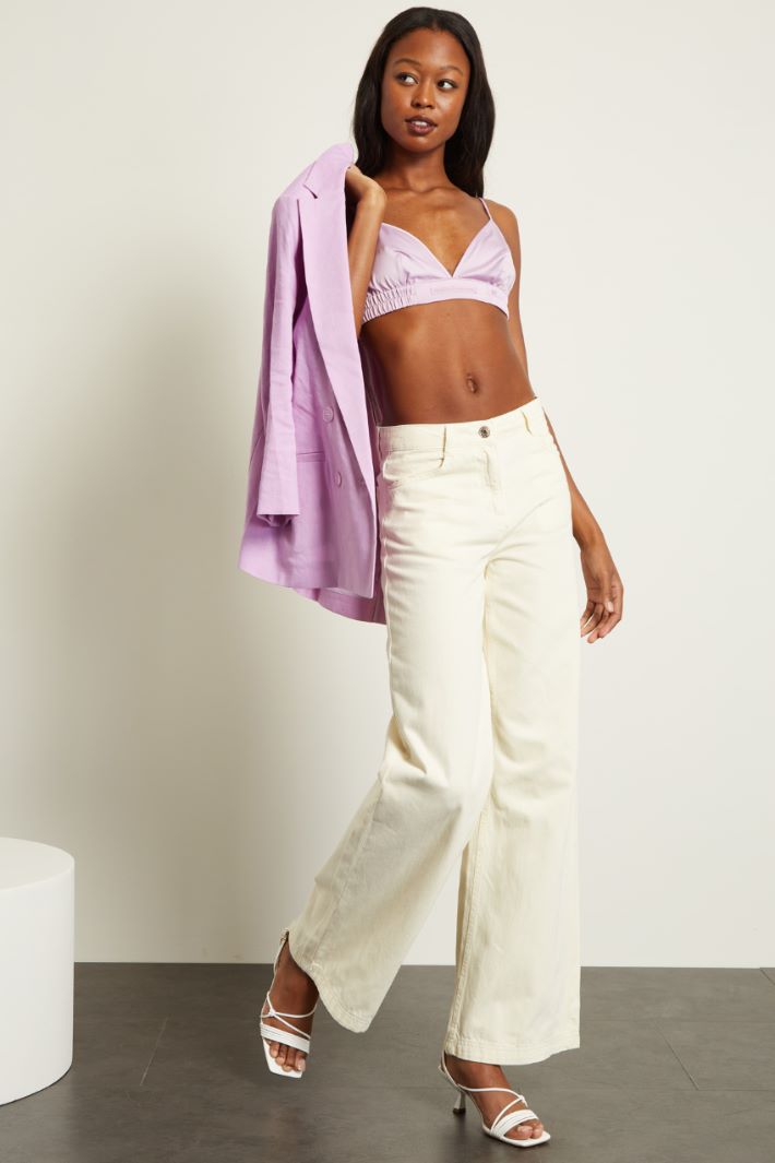 Crop top in raso Fashion Market