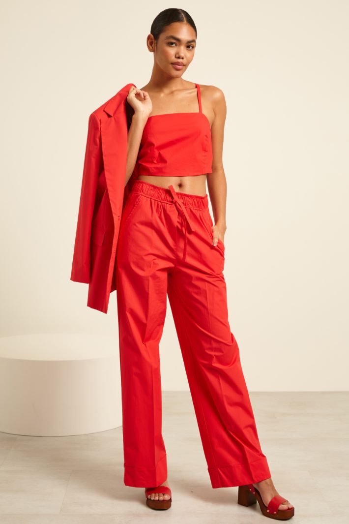 Crop top in popeline Fashion Market