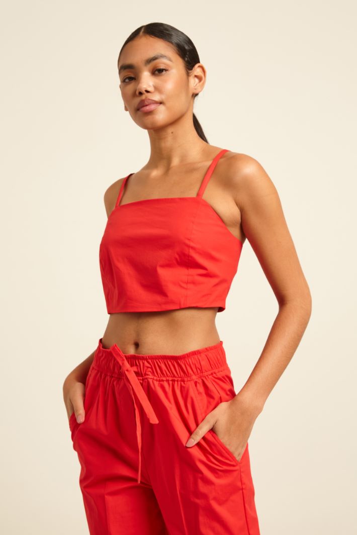 Crop top in popeline Fashion Market