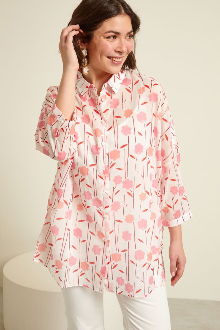 Camicia in cotone stampato  Fashion Market