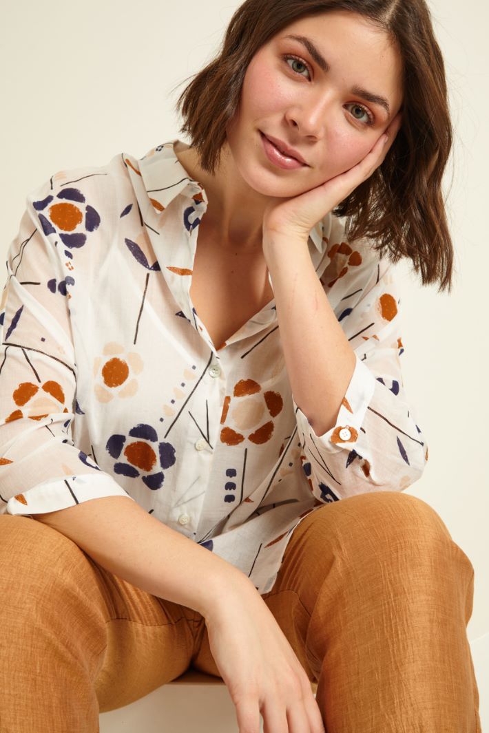Camicia in cotone stampato  Fashion Market