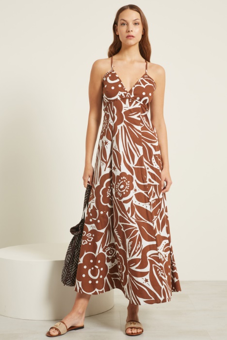 Abito lungo con spallini Fashion Market