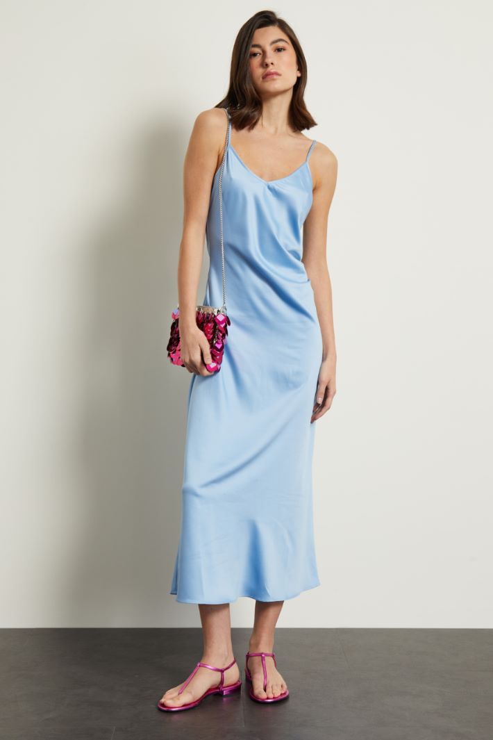 Abito lungo in raso fluido Fashion Market