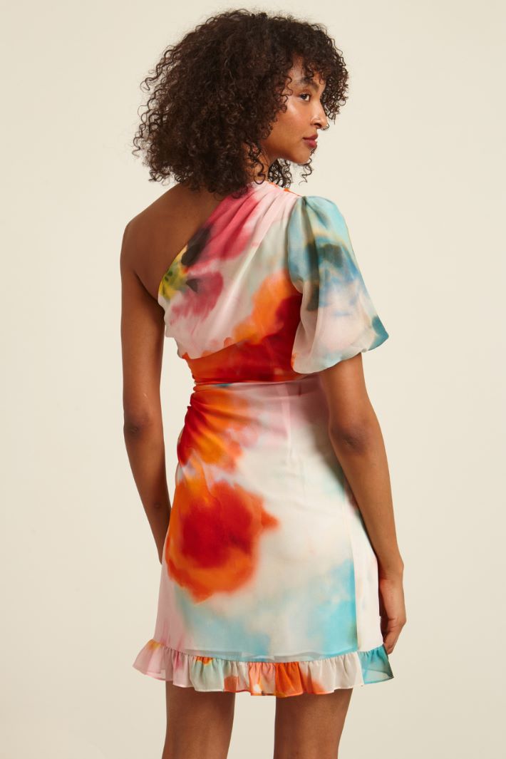 Abito monospalla in georgette Fashion Market