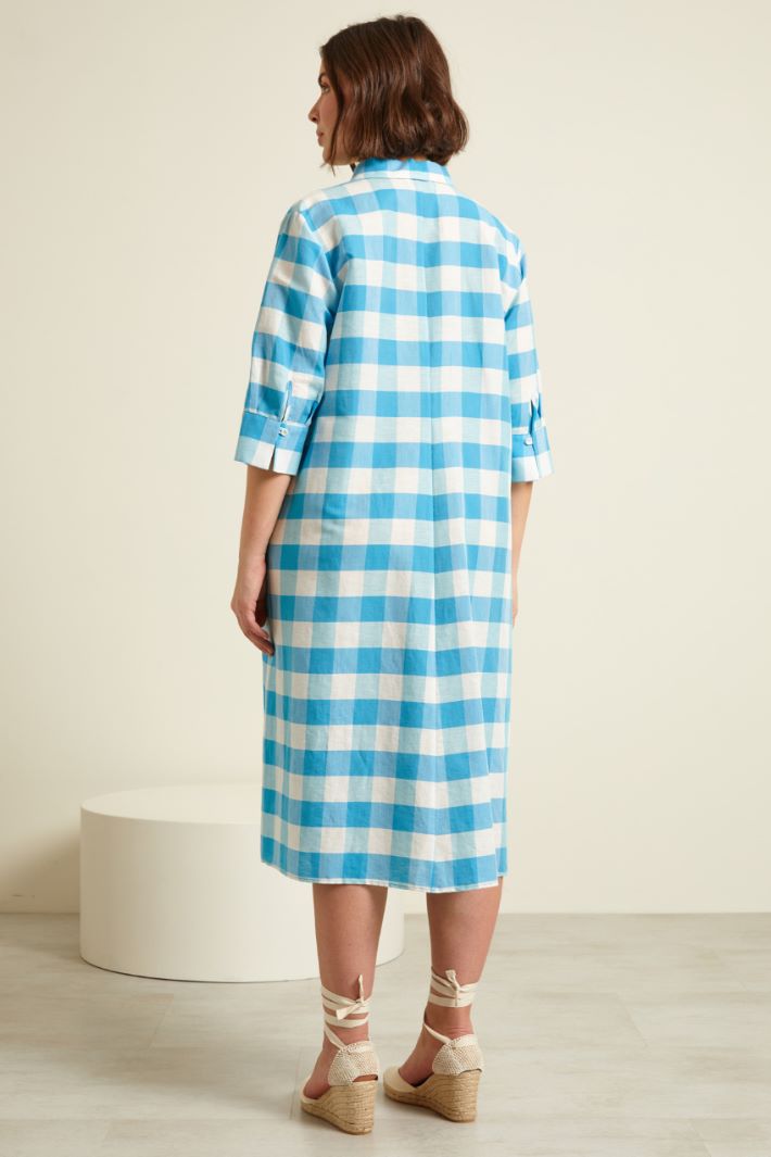 Abito chemisier in cotone e lino Fashion Market