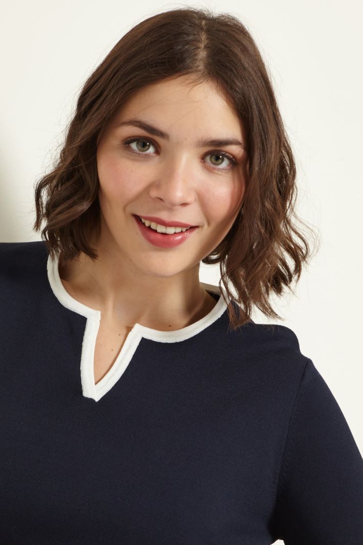 Maglia crépe con spacchetti Fashion Market Maglia crépe con spacchetti Fashion Market