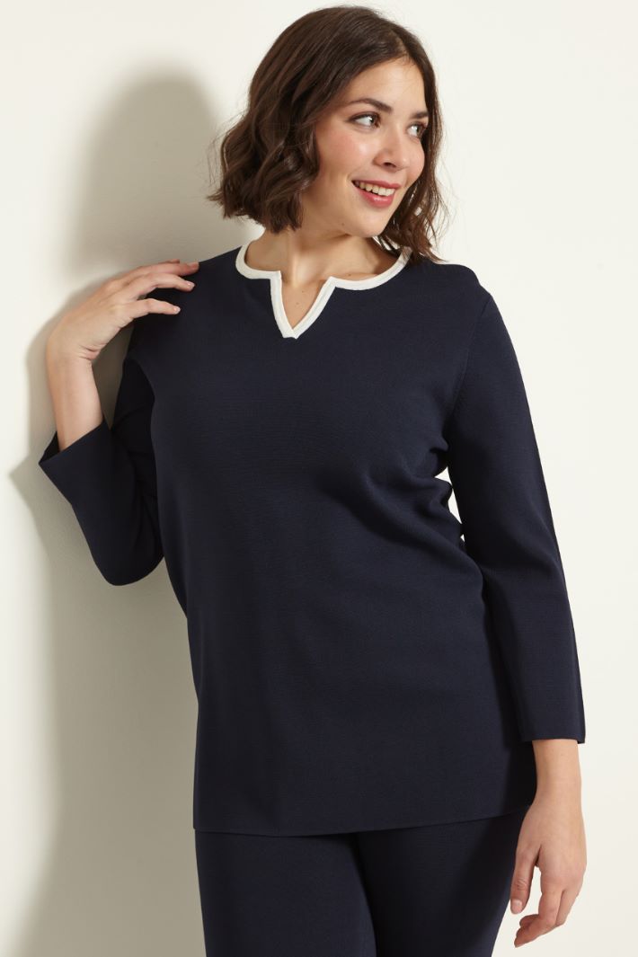 Maglia crépe con spacchetti Fashion Market Maglia crépe con spacchetti Fashion Market
