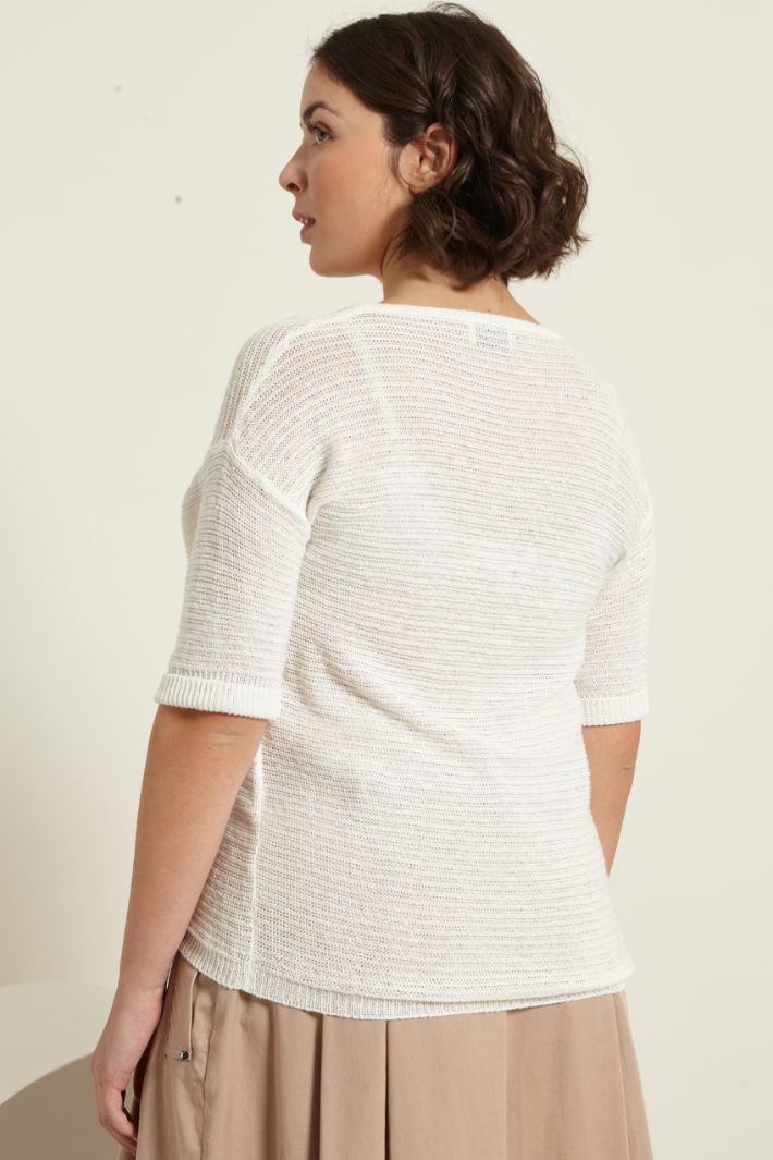 Maglia crèpe a maniche corte Fashion Market