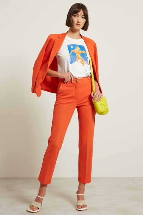 Pantaloni con piega stirata Fashion Market