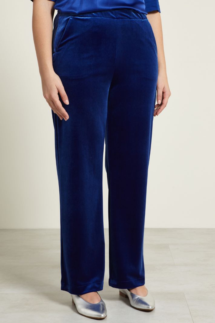 Pantaloni dritti in ciniglia Fashion Market