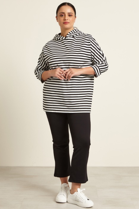 Pantaloni crop a zampa Fashion Market