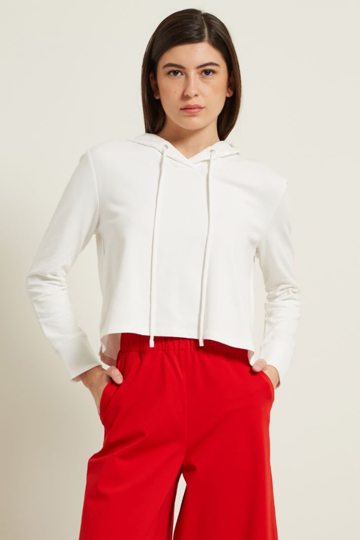 Felpa con spacchetti al fondo Fashion Market