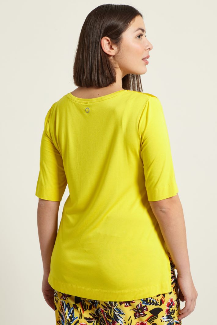 T-shirt in jersey e raso Fashion Market T-shirt in jersey e raso Fashion Market