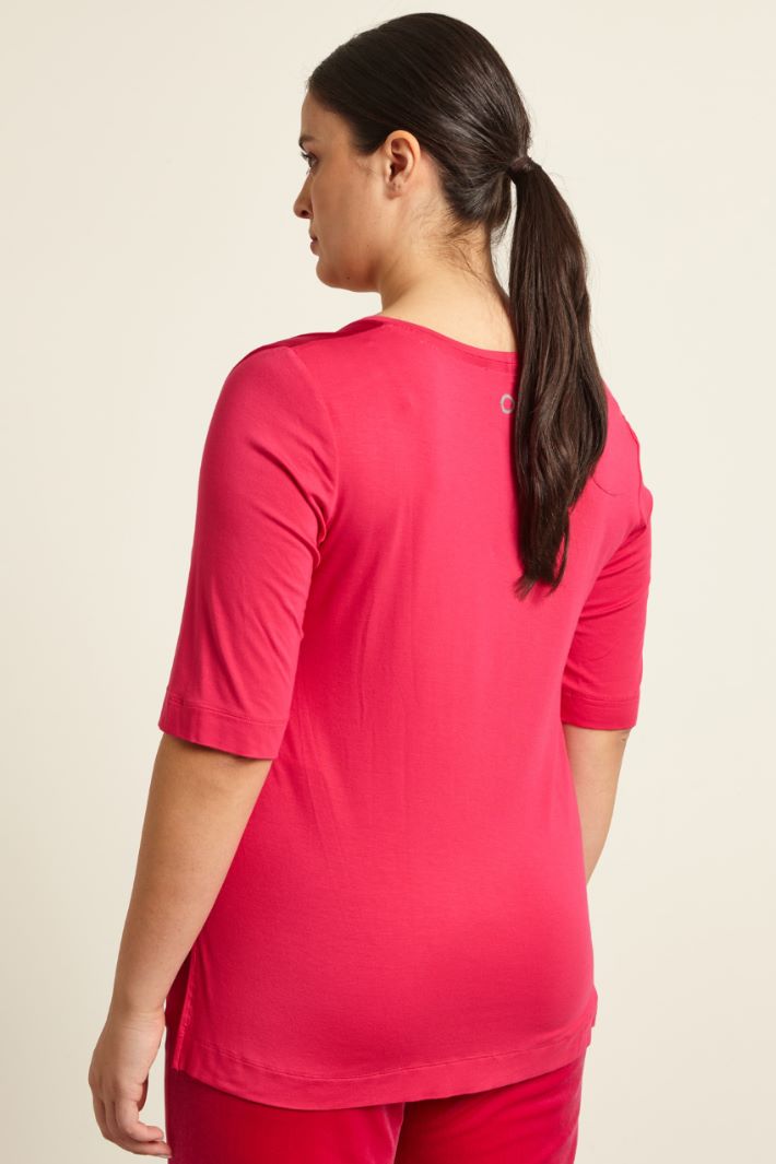 T-shirt in jersey e raso Fashion Market T-shirt in jersey e raso Fashion Market