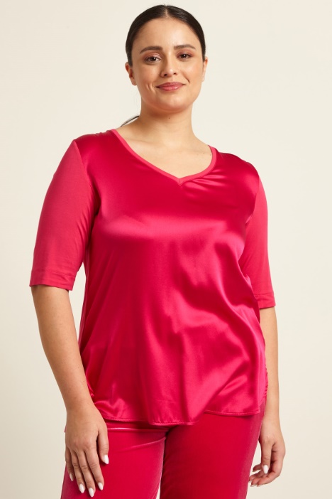 T-shirt in jersey e raso Fashion Market