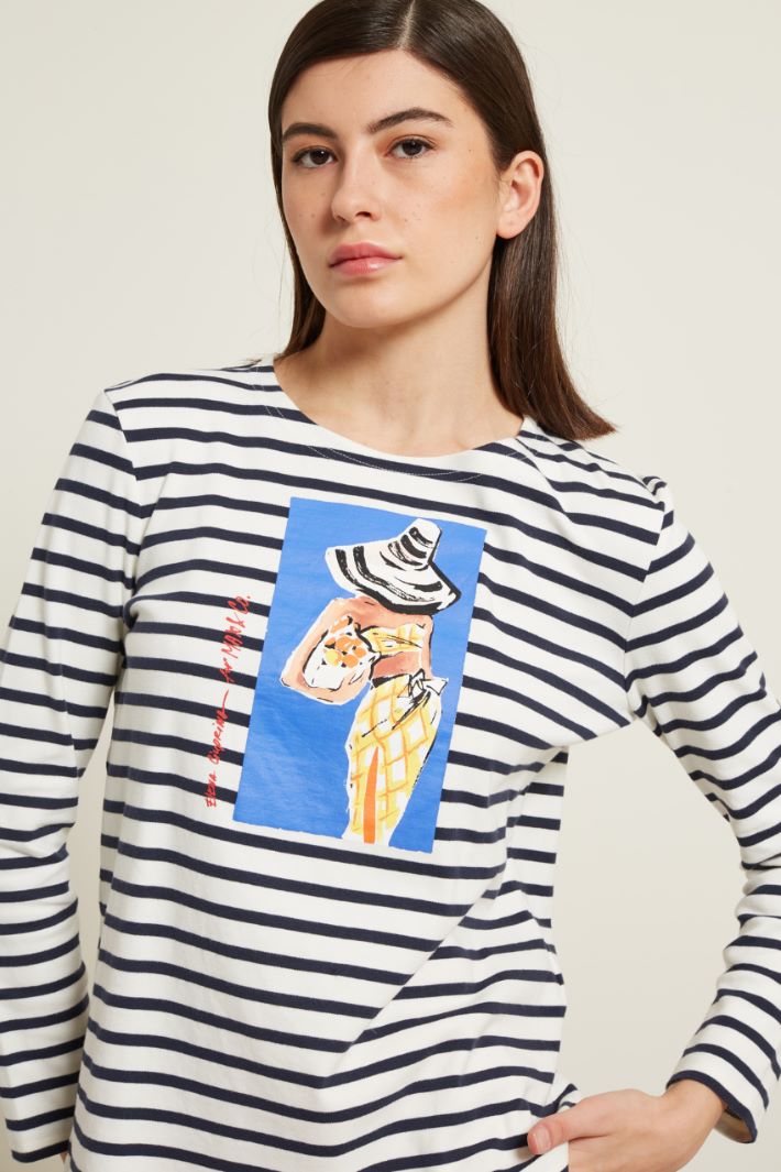 T-shirt a maniche lunghe Fashion Market