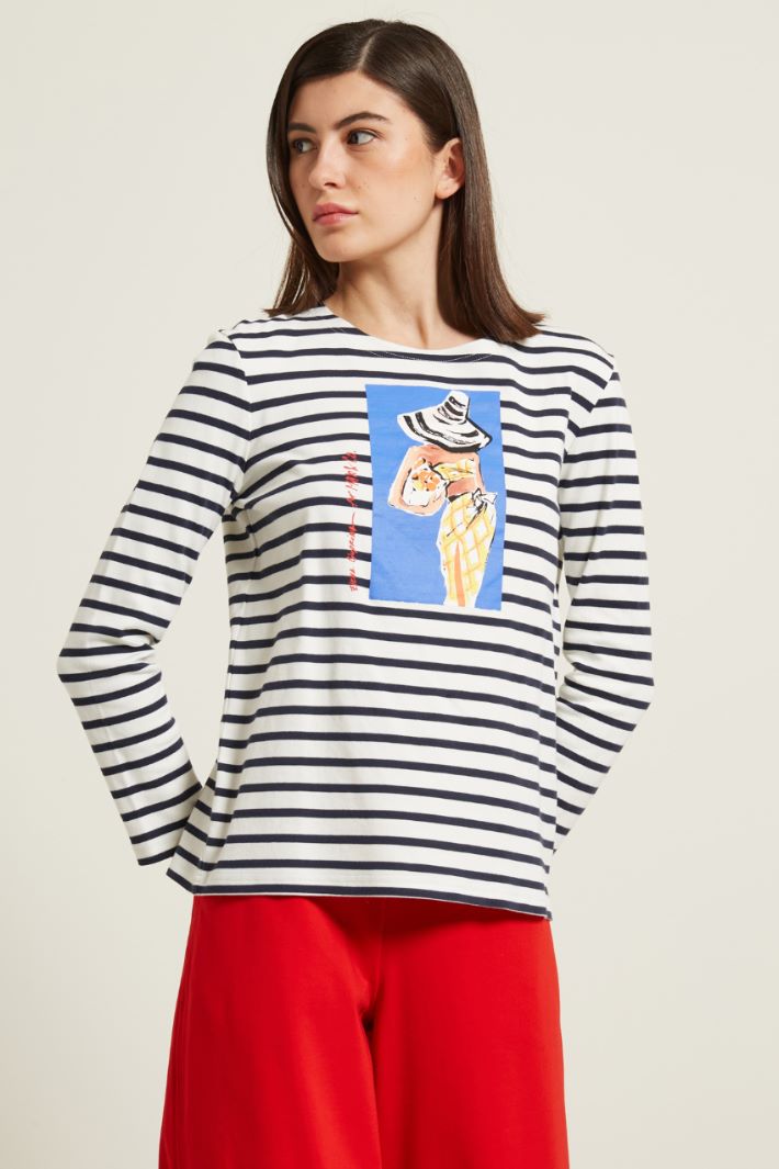 T-shirt a maniche lunghe Fashion Market