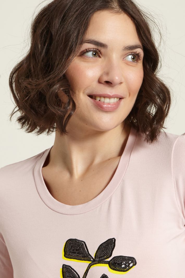 T-shirt con paillettes Fashion Market