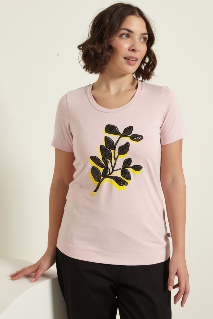 T-shirt con paillettes Fashion Market