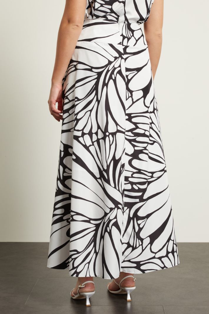 Gonna in taffettà stampato Fashion Market