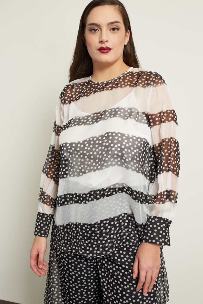 Blusa in georgette stampato Fashion Market
