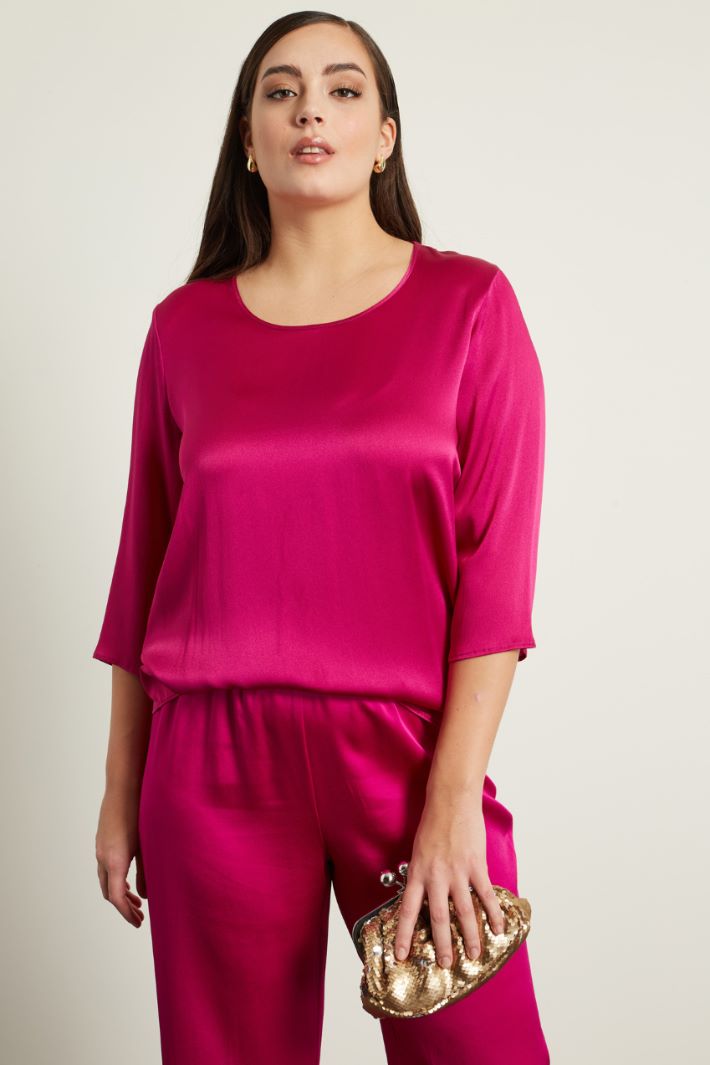 Blusa in raso di seta Fashion Market