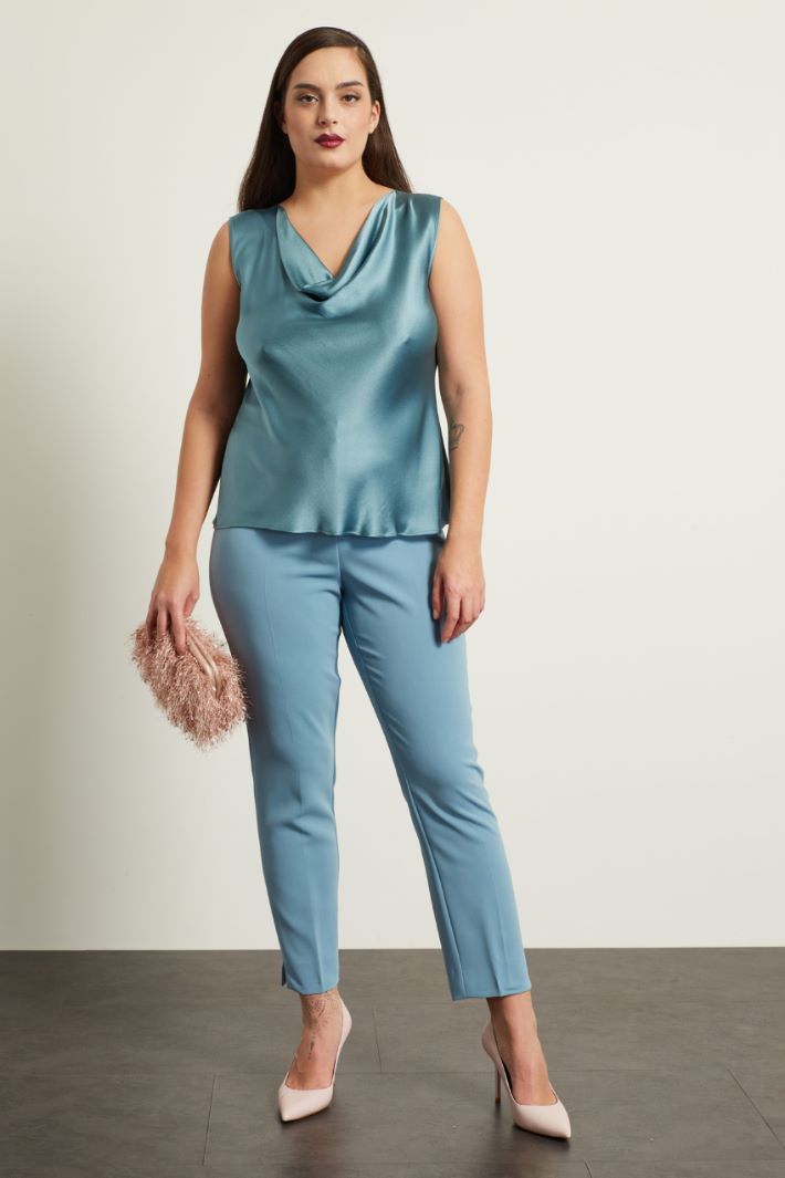 Top smanicato in raso  Fashion Market