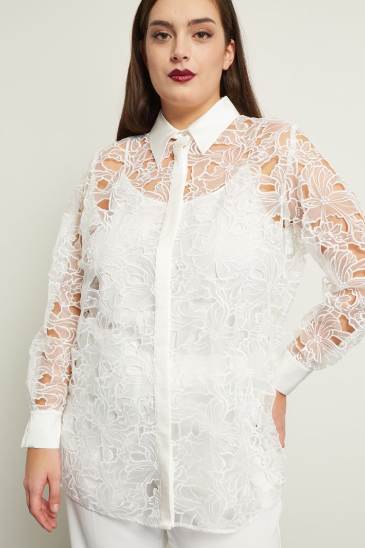 Camicia in organza ricamata Fashion Market
