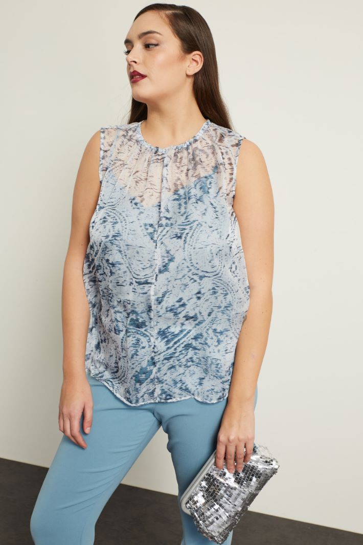 Top in georgette stampato Fashion Market