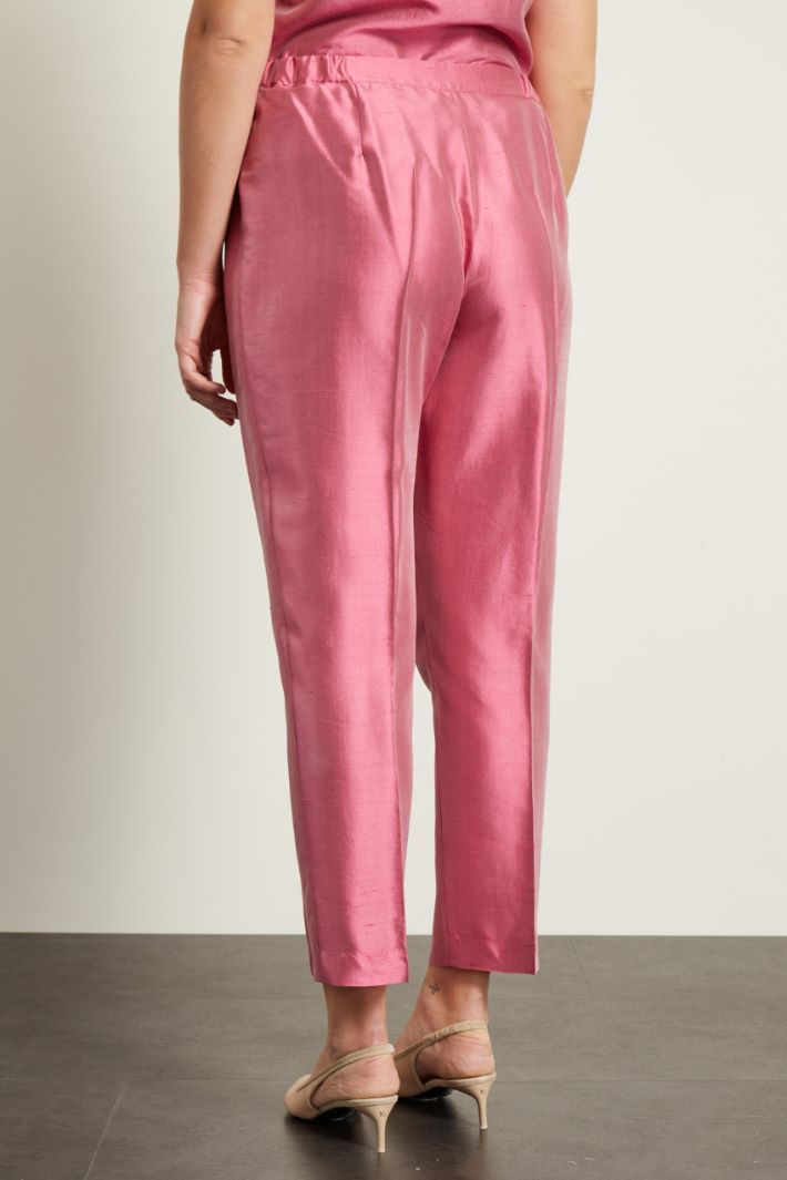 Pantaloni in shantung di seta Fashion Market