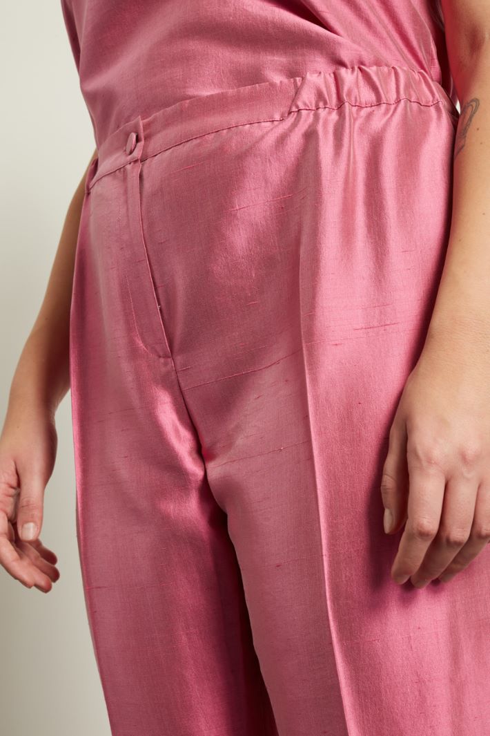 Pantaloni in shantung di seta Fashion Market