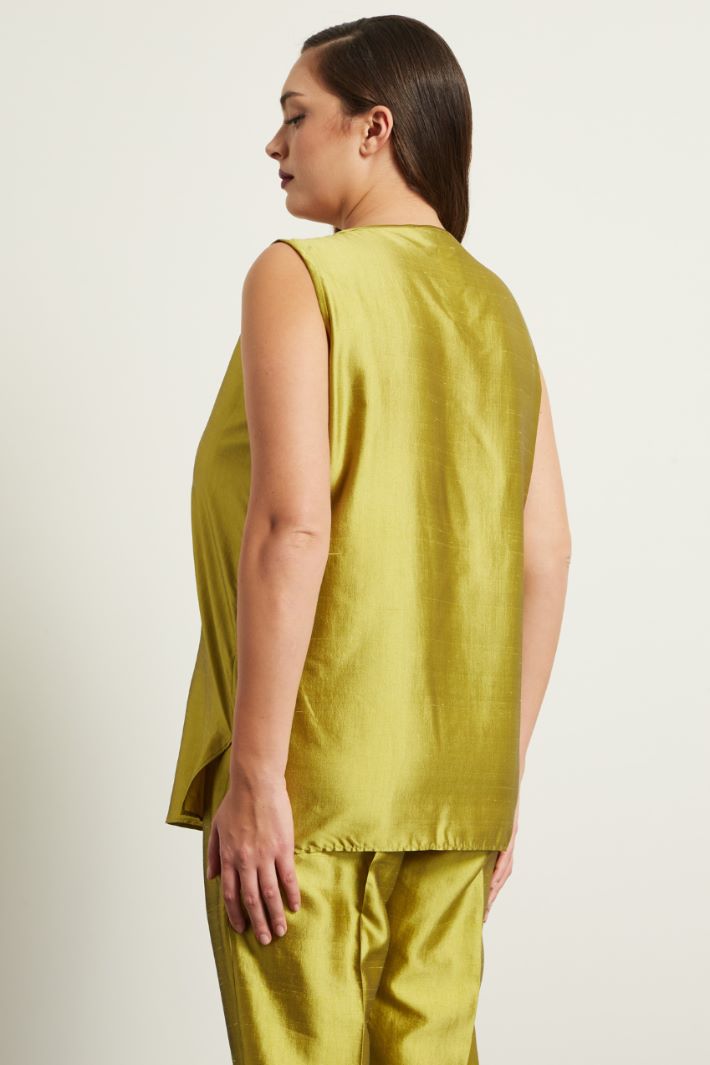 Top in shantung di seta Fashion Market
