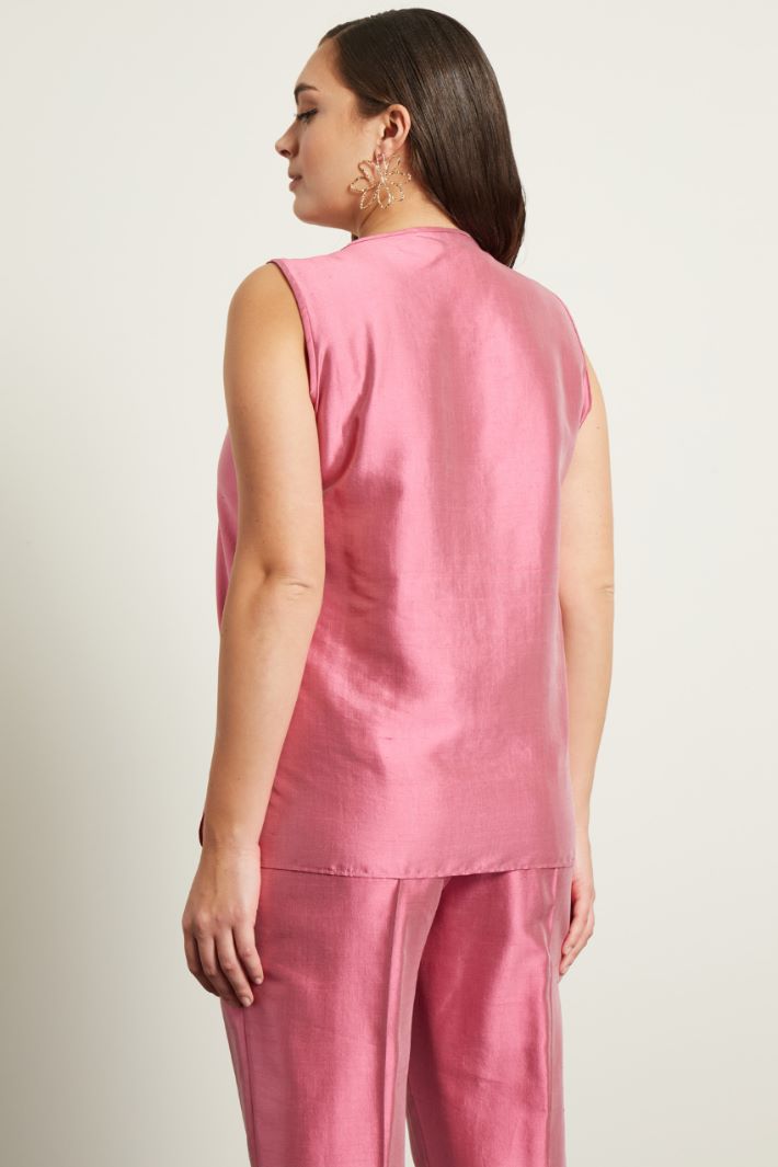 Top in shantung di seta Fashion Market