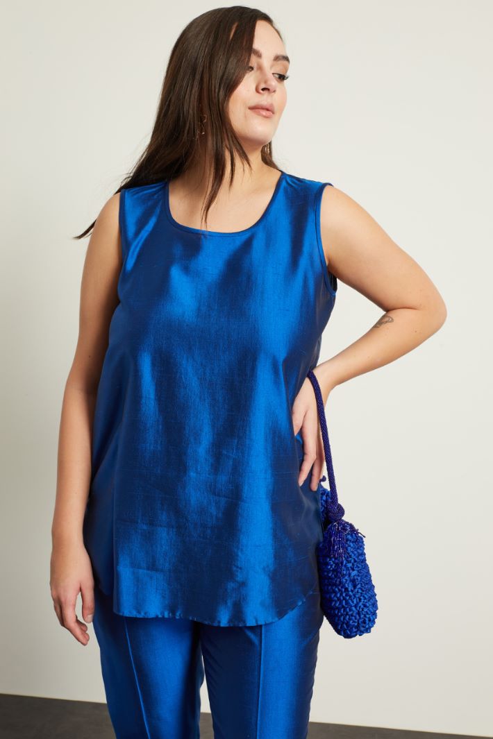 Top in shantung di seta Fashion Market