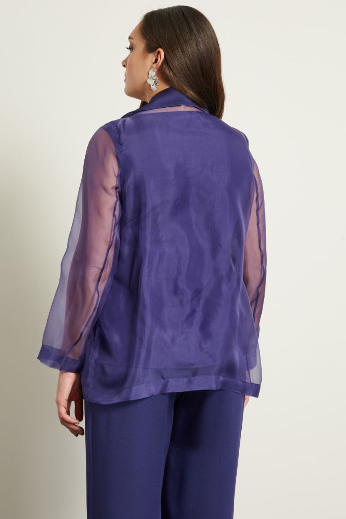 Blazer in organza con cintura Fashion Market